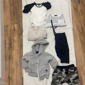 Little Bipsy Kids Clothing Set - Black, White, Gray, Green